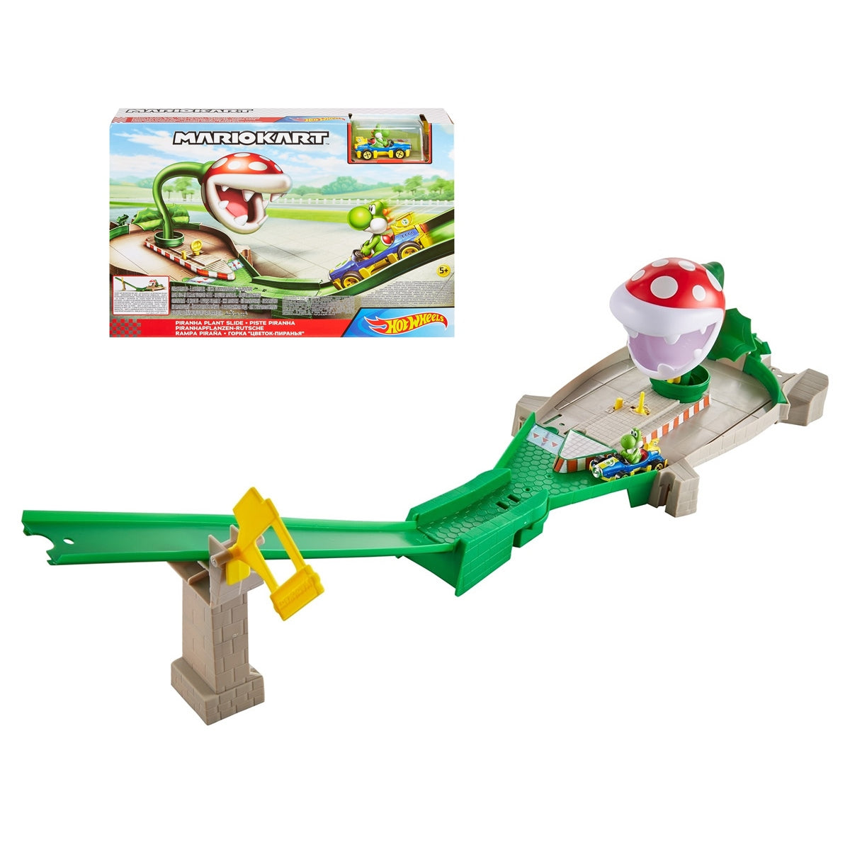 Hot Wheels Mario Kart Pista De Niveles - Yoshi